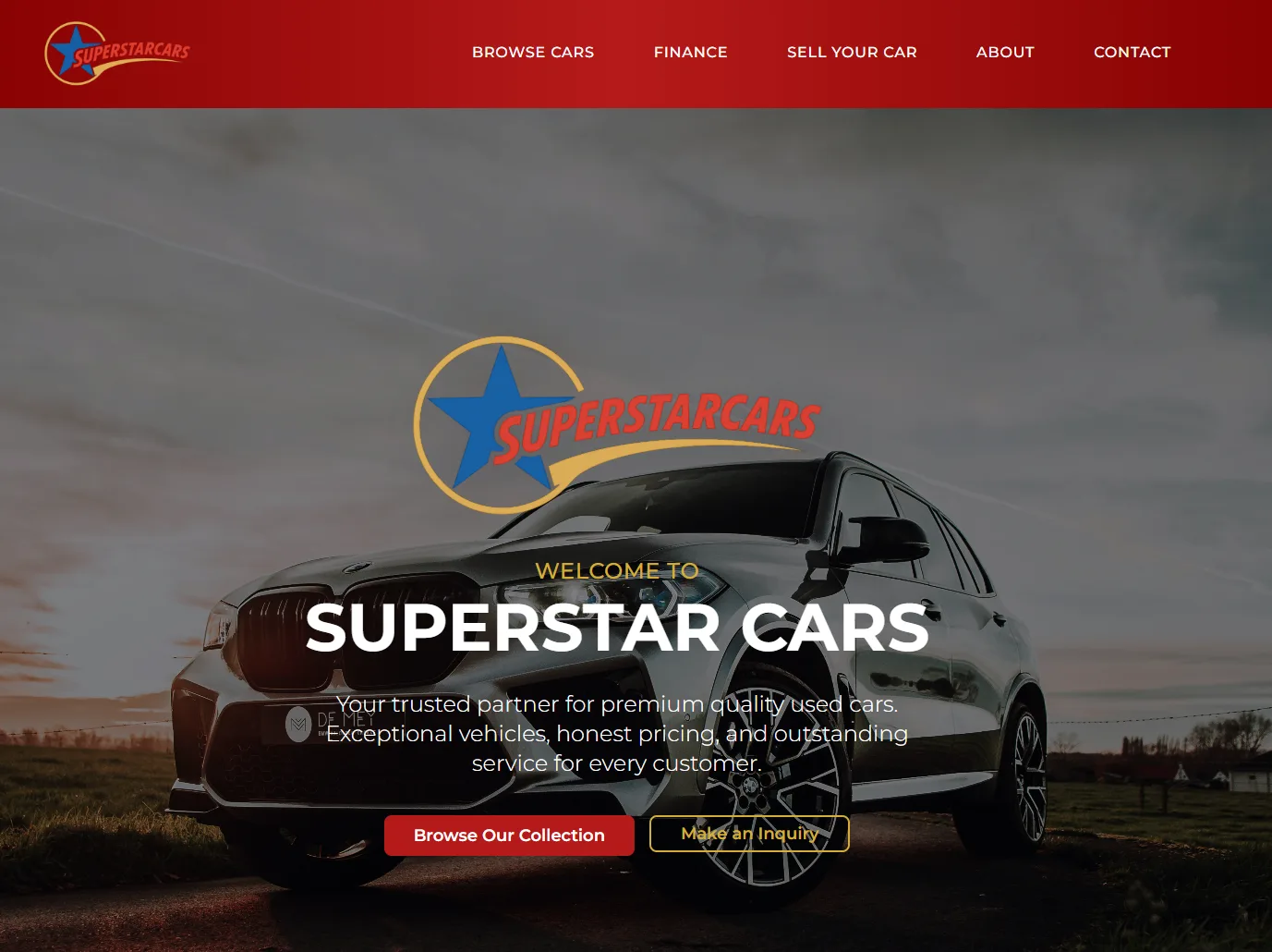 Superstar Cars website designed by SuccessWithMark.Rocks