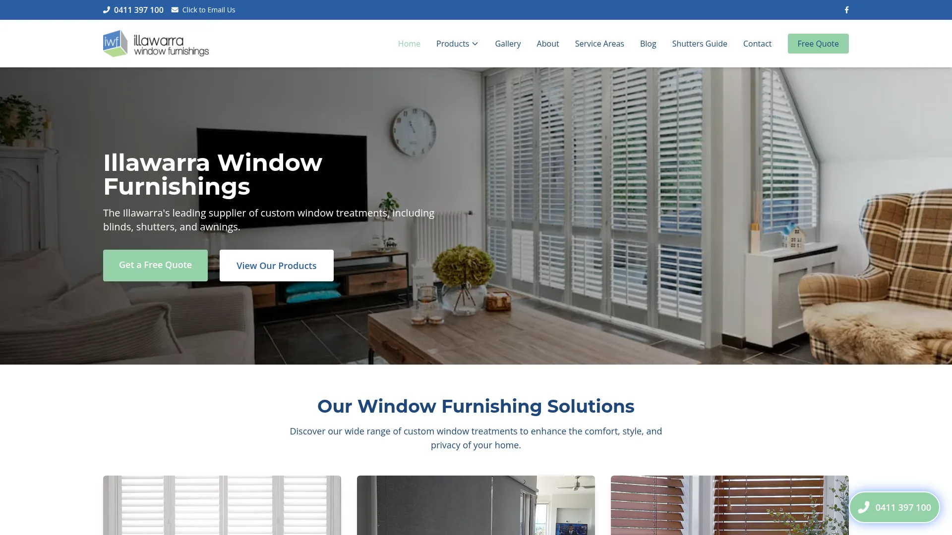 IWF Shutters website designed by SuccessWithMark.Rocks